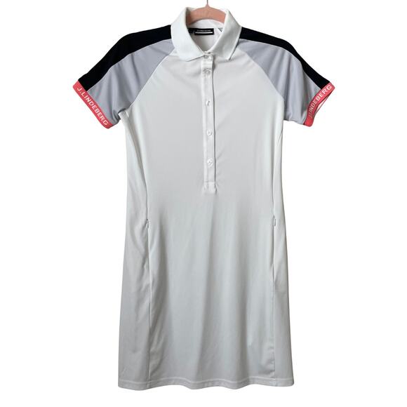 J. Lindeberg Dress Womens Small White Mini Golf Preppy Performance Pickleball - Picture 1 of 13
